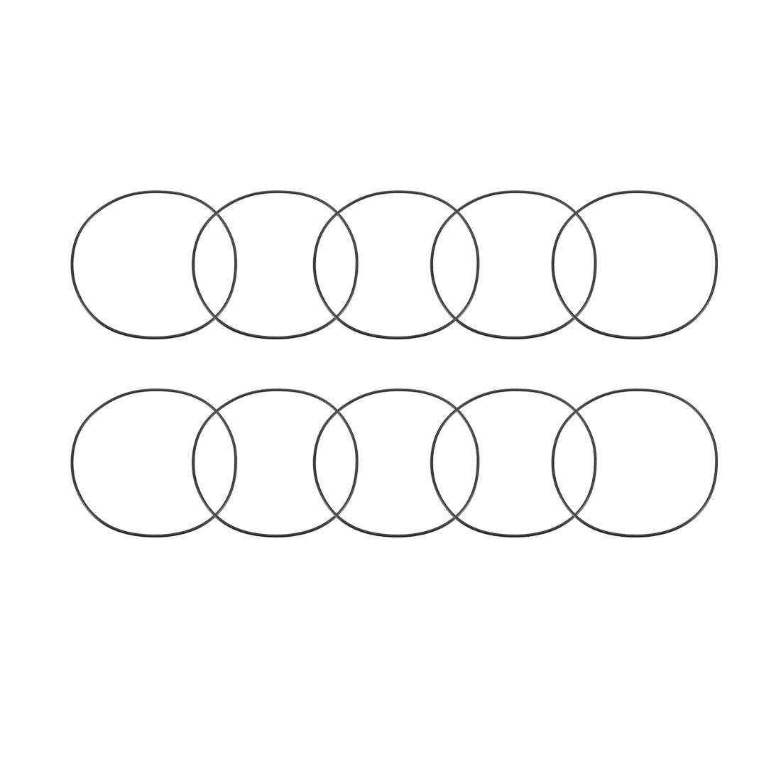 Nitrile Rubber O-Rings 78mm OD 75mm ID 1.5mm Width, Metric Sealing Gasket, Pack of 10