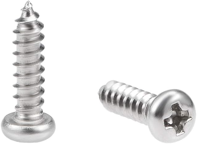 2.6x10mm Self Tapping Screws Phillips Pan Head Screw 316 Stainless Steel Fasteners Bolts 50Pcs
