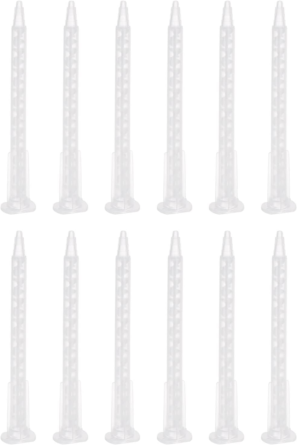 15 Pcs Epoxy Tubes Static Mixer, 4.06-inch Plastic Resin Mixing Nozzle Pointed Tip for AB Glue Adhesive Gun Applicator 50mL Cartridges, White