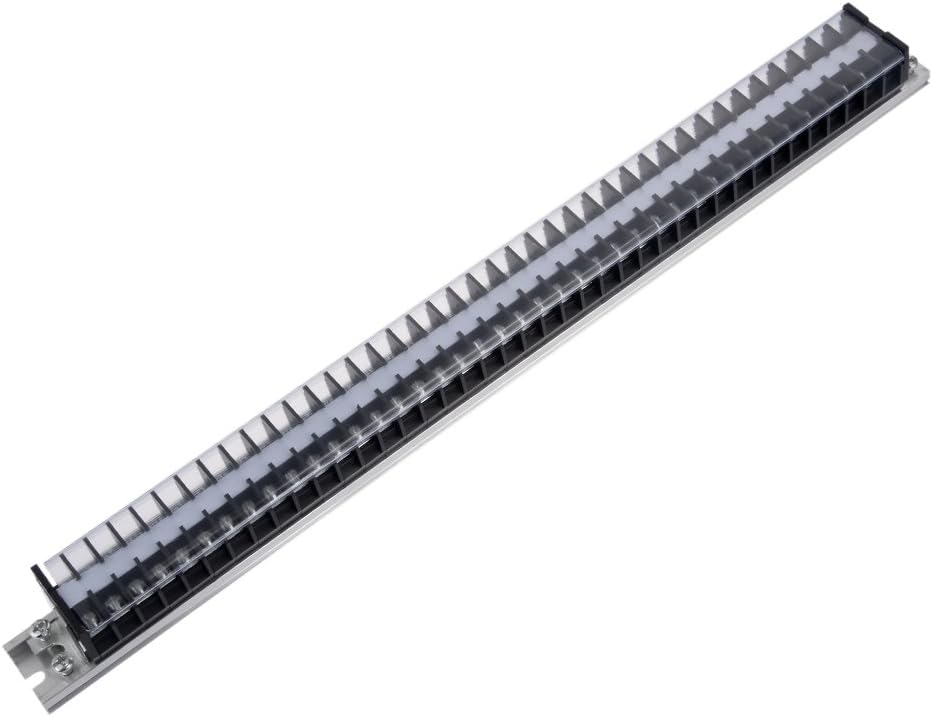 Barrier Terminal Strip Block 660V 15A Dual Rows 40P DIN Rail Base Screw Connector