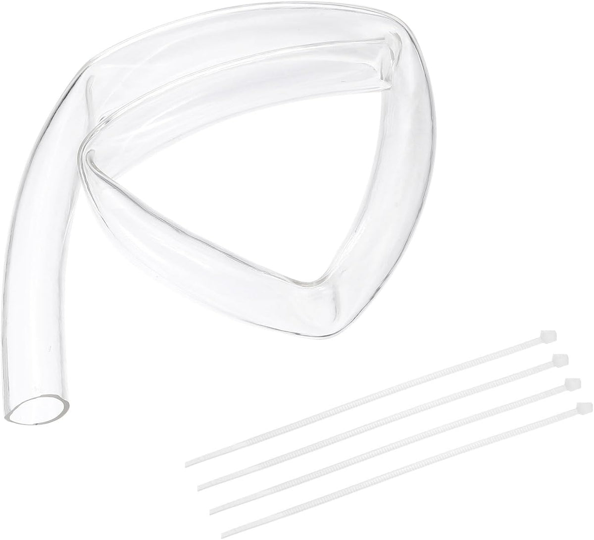 Flexible PVC Tubing, 32mm ID x 38mm OD - 3.3 Feet Long Clear Vinyl Water Pipe, Lightweight Plastic Hose Water Pipe with Zip Ties for Aquaponics, Air Hose, Irrigation