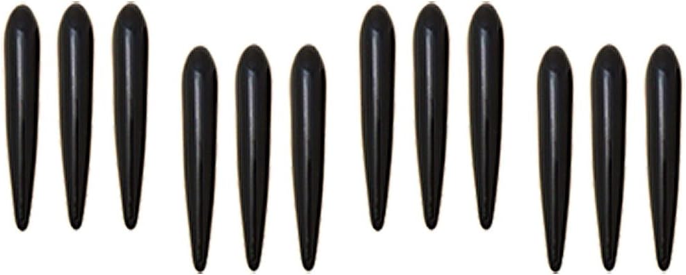 Black 12 Pieces Car Door Decorative Sticker Guard (YI-46)