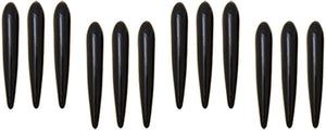 Black 12 Pieces Car Door Decorative Sticker Guard (YI-46)