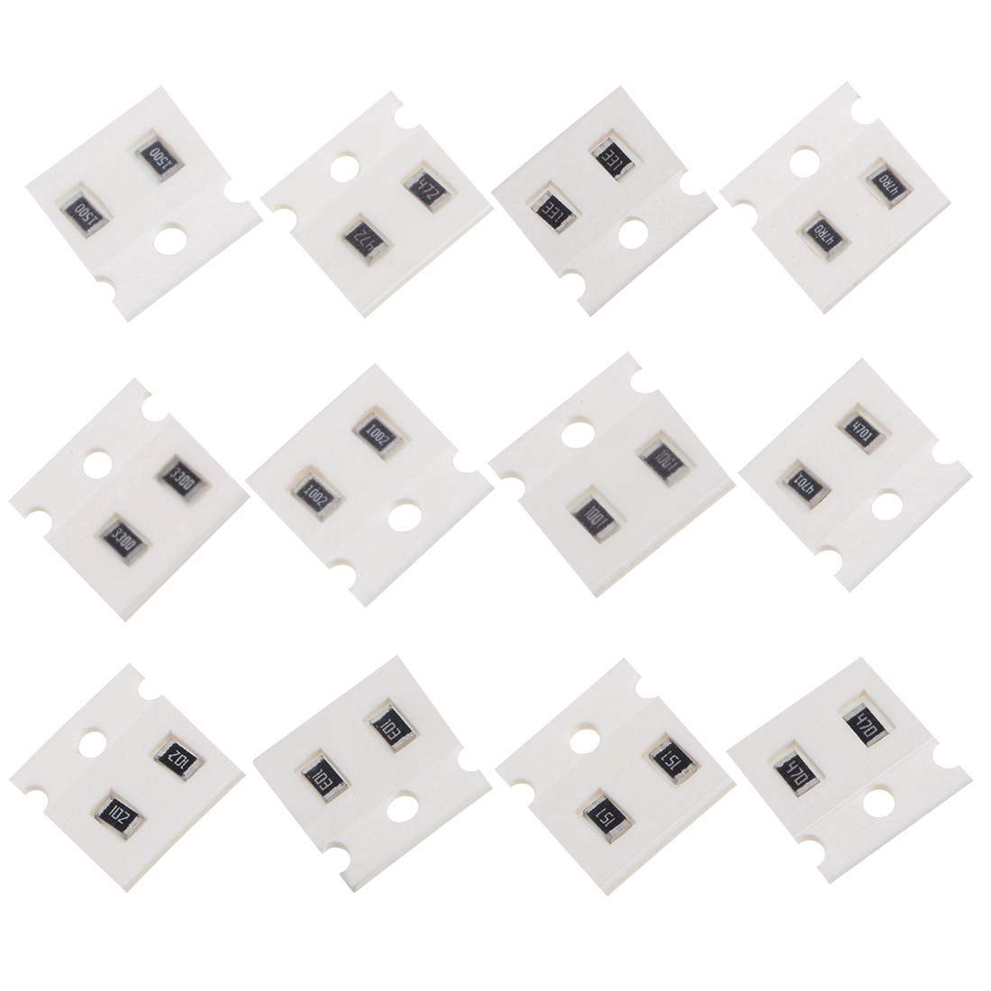 Surface Mounted Devices Chip Resistor, 1/8W 0805 Assortment Set Fixed Resistors, Total 1200pcs