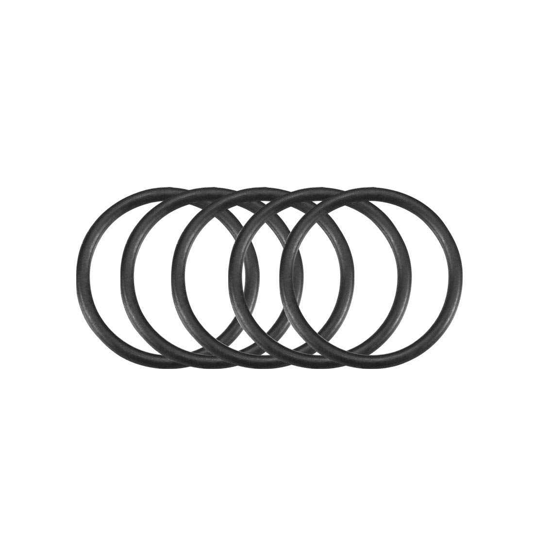 Nitrile Rubber O-Rings, 12mm OD 10mm ID 1mm Width, Metric Sealing Gasket, Pack of 50