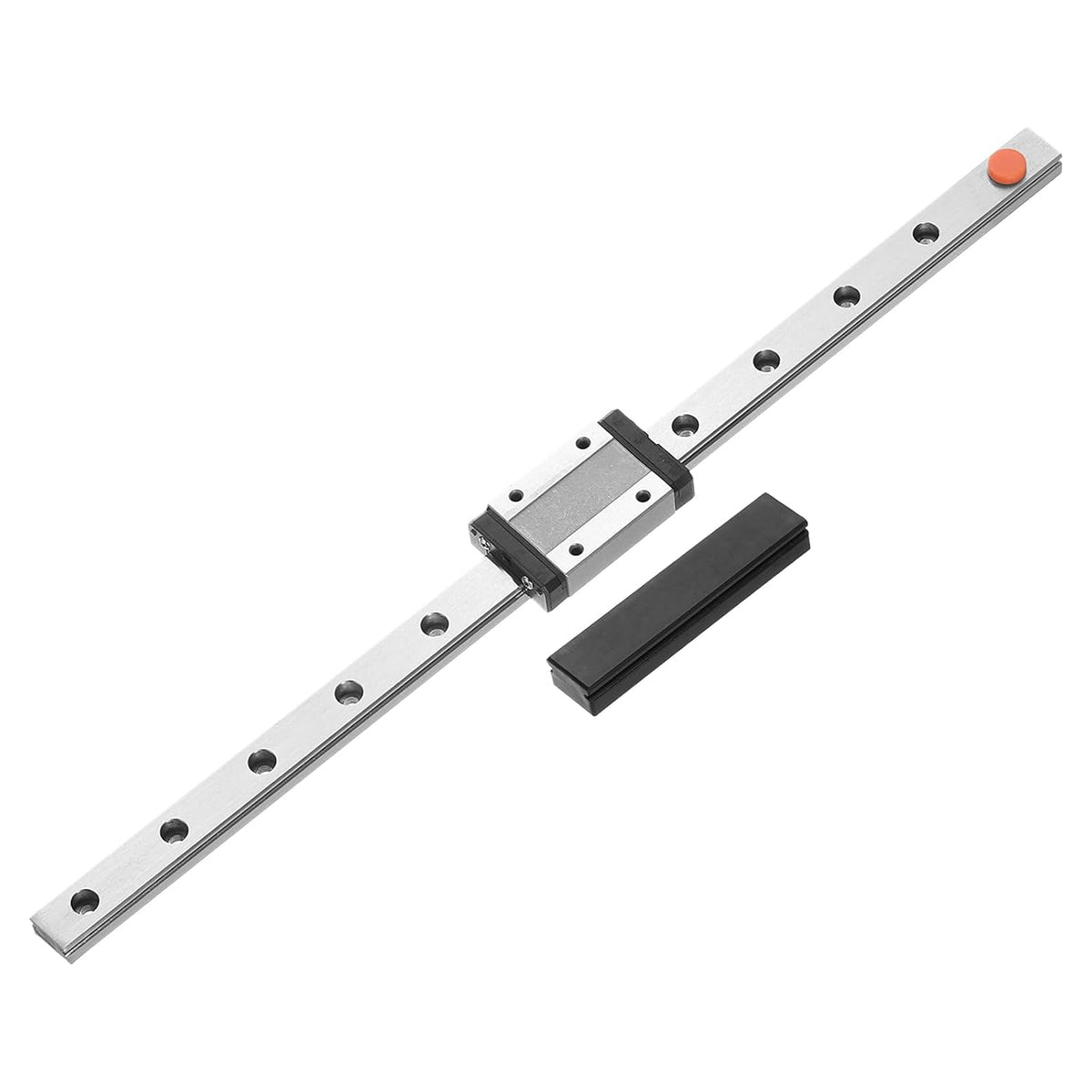 MGN12 300mm Linear Guide Rail with MGN12H Sliding Carriage Block and Plastic Mini MGN12 Linear Guide for DIY 3D Printers and CNC Machine, Black