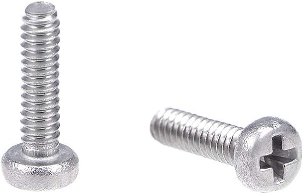 M1.6x6mm Machine Screws Pan Phillips Cross Head Screw 304 Stainless Steel Fasteners Bolts 100Pcs