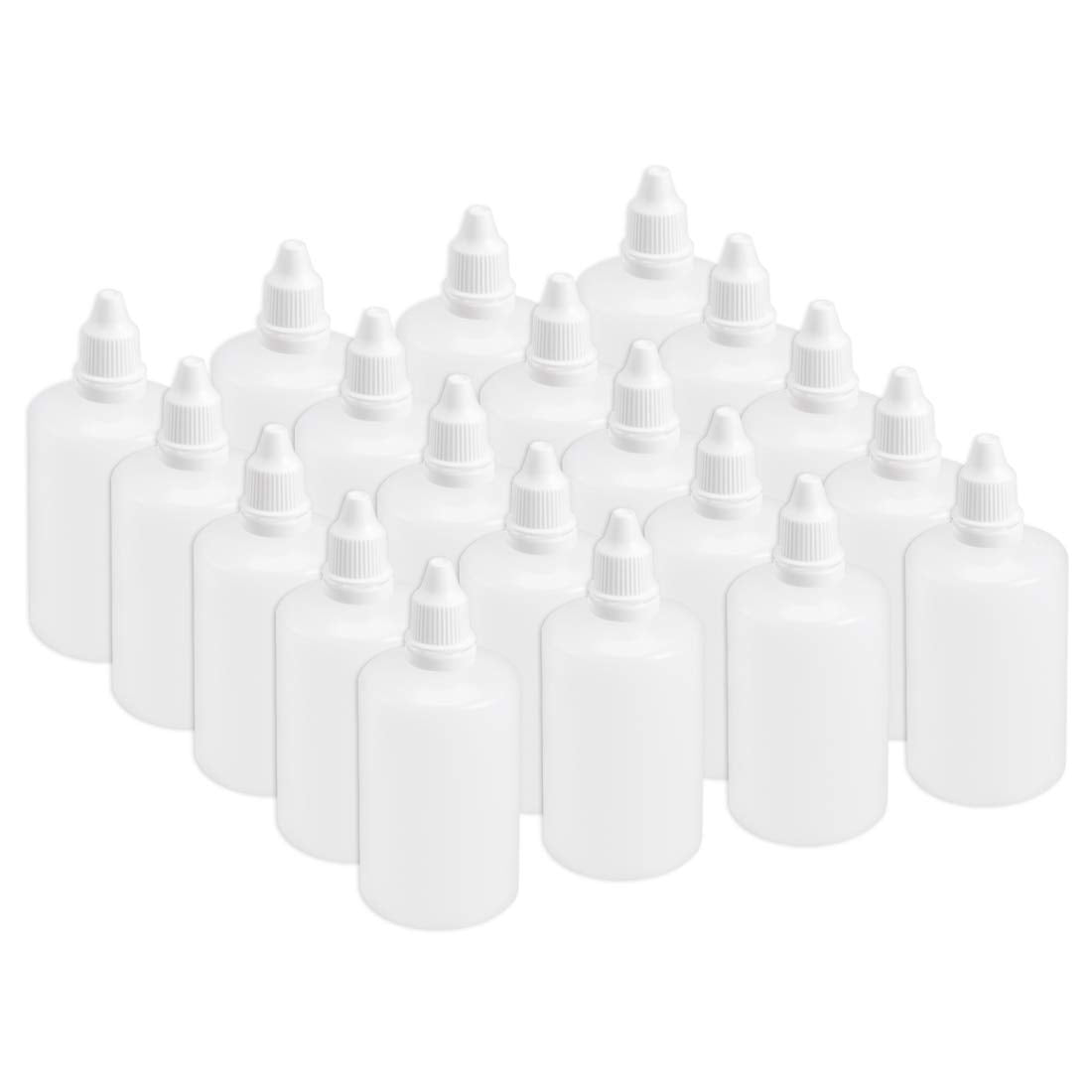 Plastic Dropper Bottle, 100ml/3.4oz Small Mouth Drop Bottles Empty Squeezable Liquid Dropper Bottle 20pcs