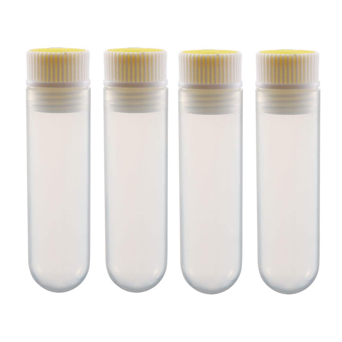 10 Pcs 30ml Plastic Centrifuge Tubes with Screw-on Cap, Polypropylene Graduated Micro Centrifuge Tube, Round Bottom, Gray, Storage Container for Beads Sample Lab