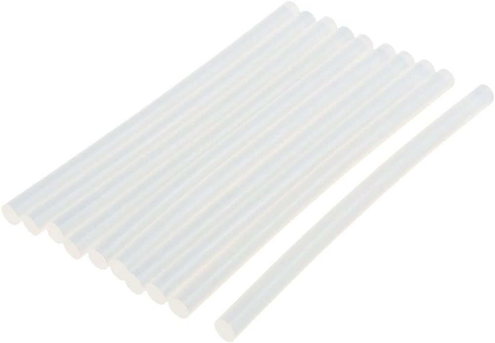 LinkMejor 10 Pcs 11mm x 200mm Hot Melt Glue Adhesive Stick Clear for Electric Tool Heating Gun