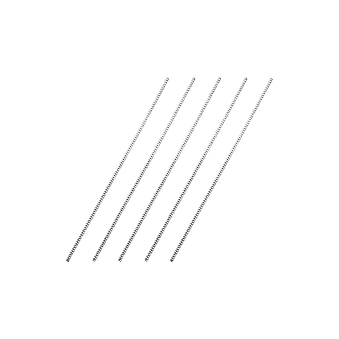 1.5mm x 100mm 304 Stainless Steel Solid Round Rod for DIY Craft - 5pcs