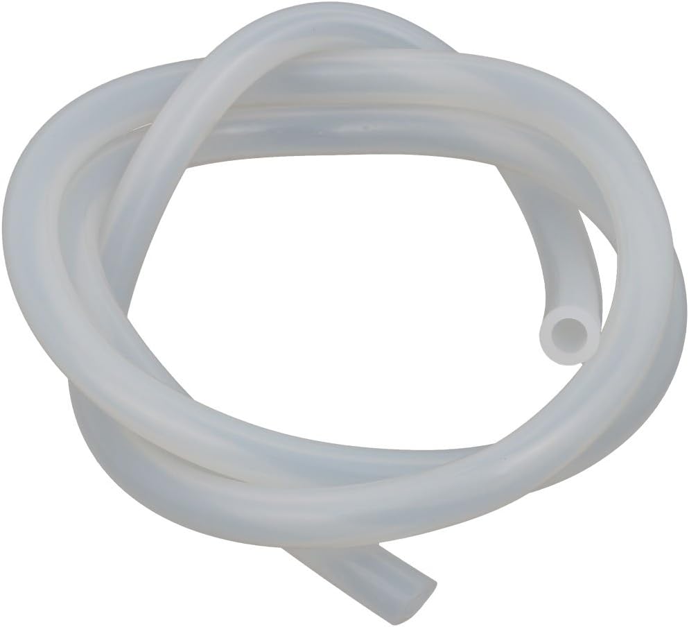 6mm x 10mm High Temp Resistant Silicone Rubber Tube Hose Pipe Milky 1 Meter Long