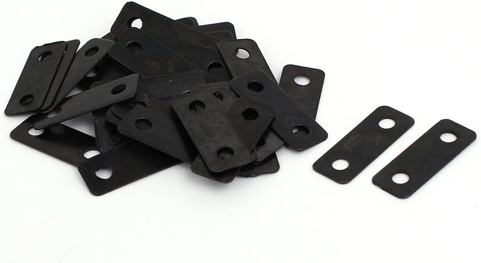 24mmx9mmx0.5mm Metal Rectangle Flat Repair Fixing Plate Angle Bracket 40pcs