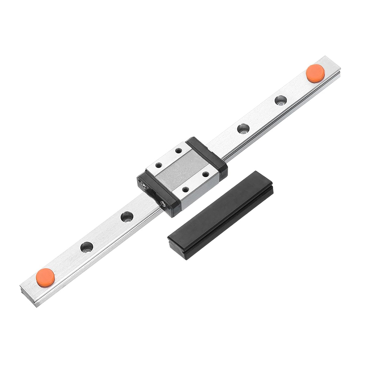 MGN12 200mm Linear Guide Rail with MGN12C Sliding Carriage Block and Plastic Mini MGN12 Linear Guide for DIY 3D Printers and CNC Machine, Black