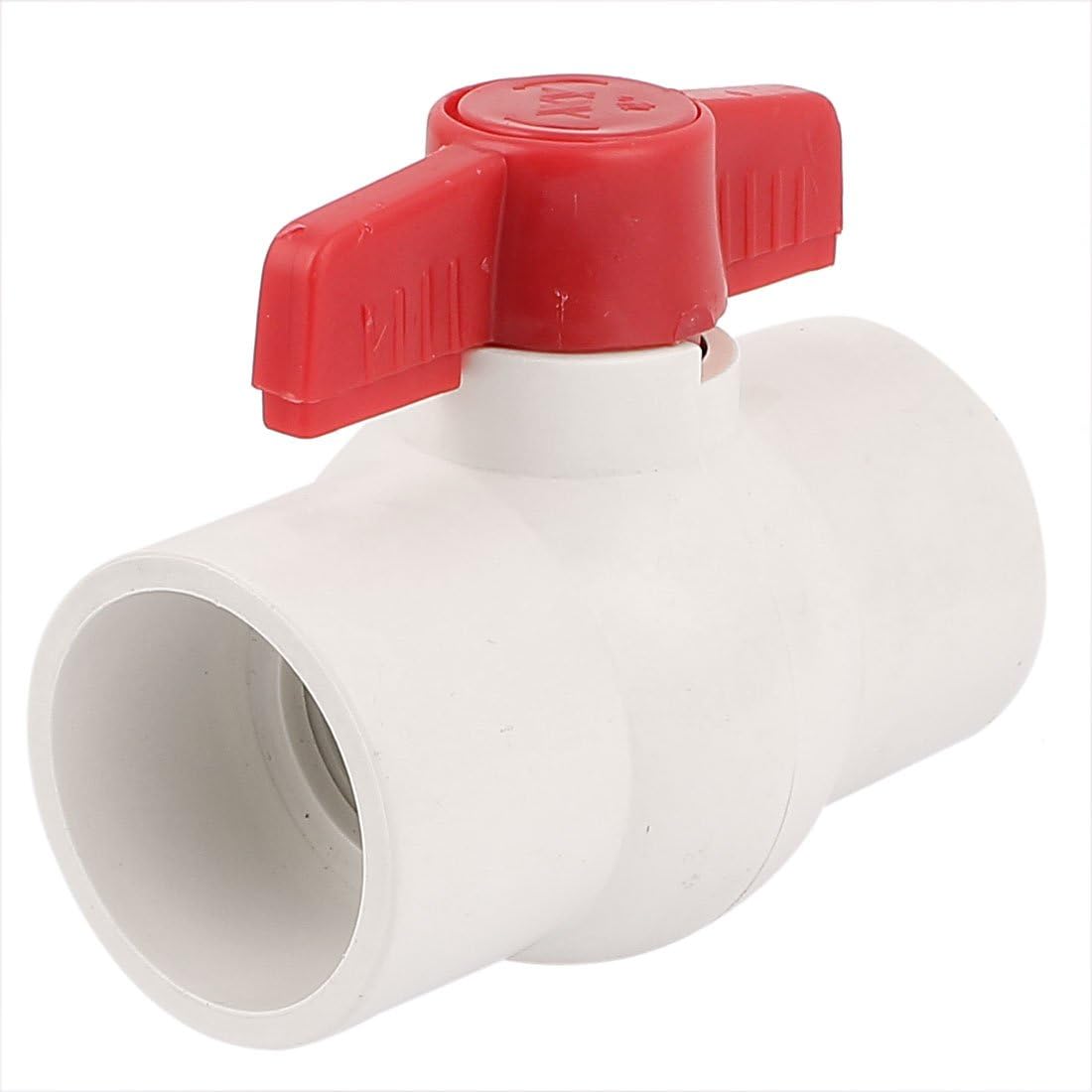 50MM Dia Slip Ends Water Control PVC Ball Valve White Red
