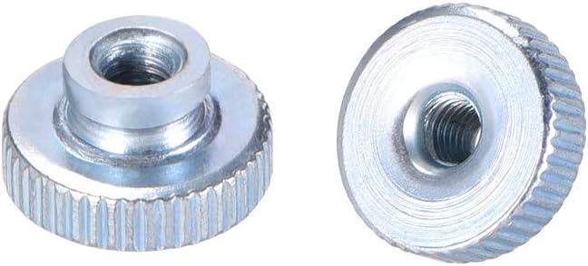 Knurled Thumb Nuts, 30Pcs M3x0.5mm Iron Round Knobs Fasteners for 3D Printer Parts, Silver Tone