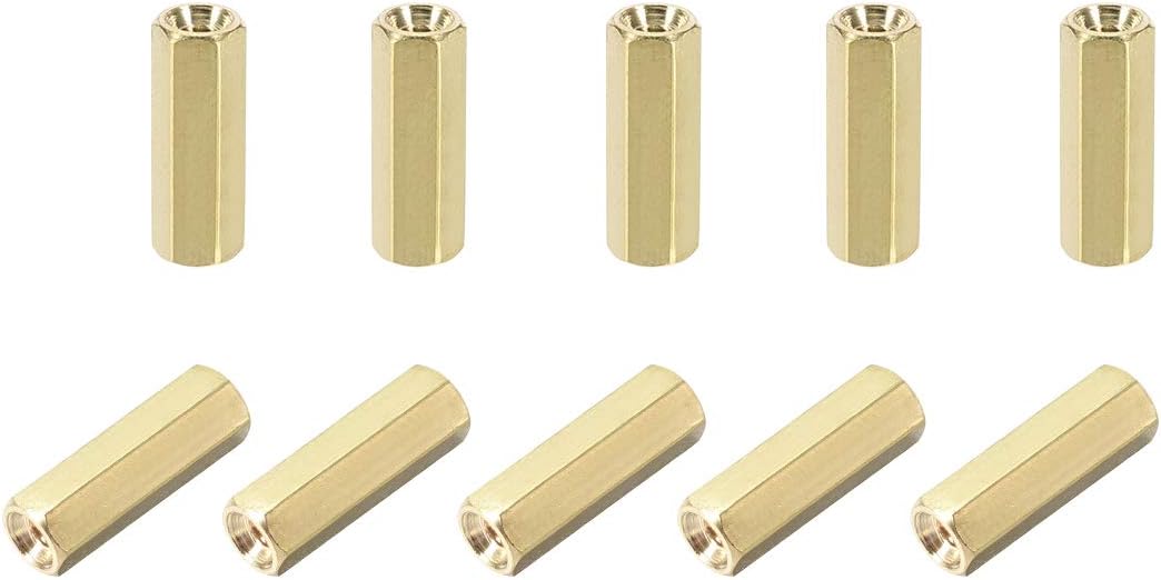 M2.5x13mm Female-Female Hex Brass PCB Motherboard Spacer Standoff for FPV Drone Quadcopter, Computer & Circuit Board 50pcs