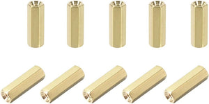 M2.5x13mm Female-Female Hex Brass PCB Motherboard Spacer Standoff for FPV Drone Quadcopter, Computer & Circuit Board 50pcs