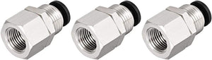 6mm Tube to 1/8BSPT Push Lock Fitting, Bulkhead Union Air Fittings 3pcs