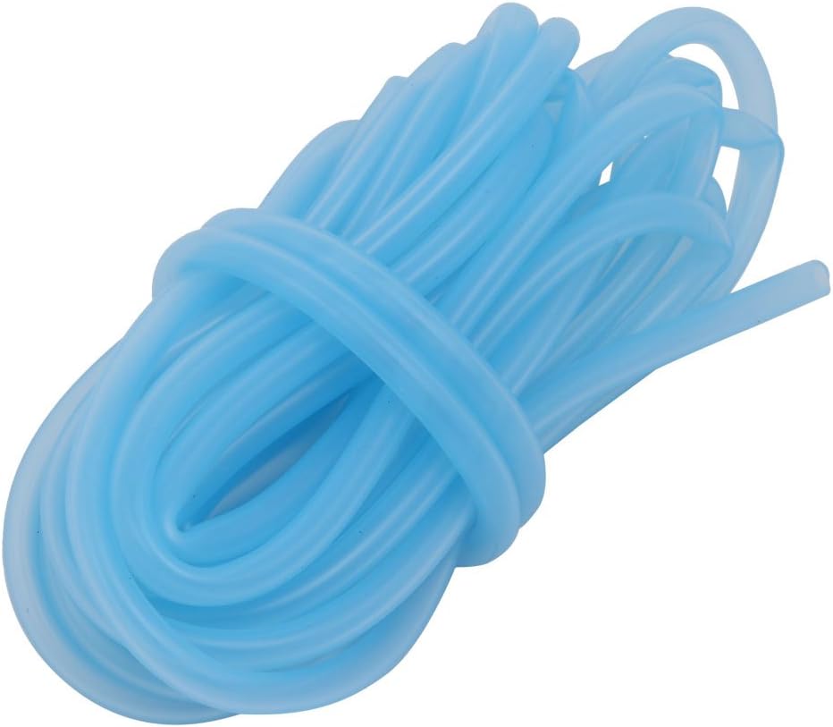 4mm x 6mm High Temp Resistant Silicone Rubber Tube Hose Pipe Sky-Blue 5M Length