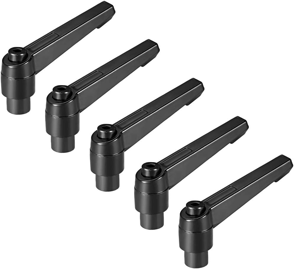 M8 Handle Adjustable Clamping Lever Thread Push Button Ratchet Female Threaded Stud 5 Pcs