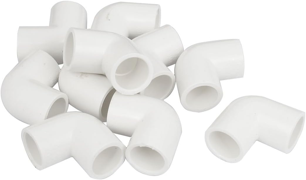 20mm Inner Diameter 90 Degree Elbow PPR Pipe Connectors White 10 Pcs