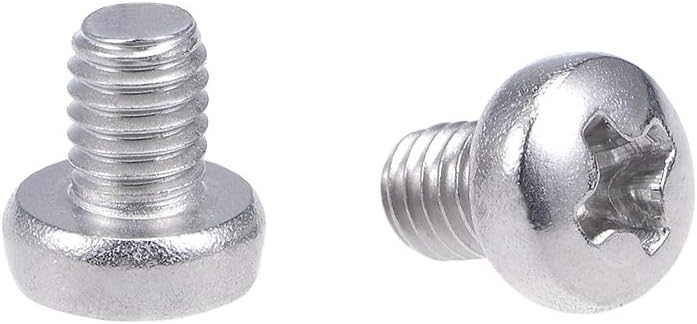 M3x4mm Machine Screws Pan Phillips Cross Head Screw 304 Stainless Steel Fasteners Bolts 100Pcs