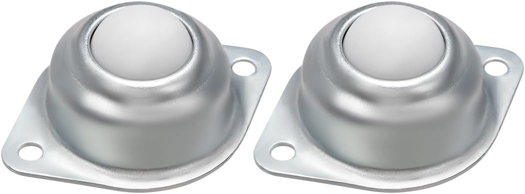 Ball Transfer Units CY-25A Flange Mounted 1-inch Nylon Roller Ball Transfer Bearing Casters 66lb Load Capacity 2 Pcs