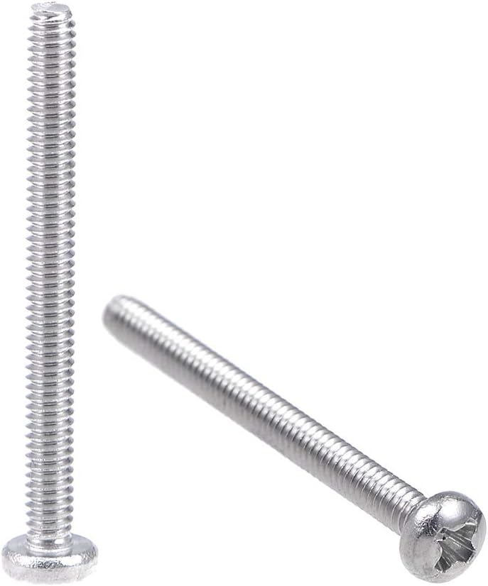 M2x22mm Machine Screws Pan Phillips Cross Head Screw 304 Stainless Steel Fasteners Bolts 100Pcs