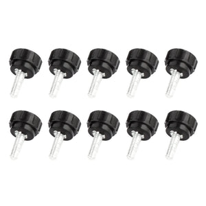 10pcs 18mm Dia Plastic Head M5x15mm Thread Nonslip Clamping Screw Knob