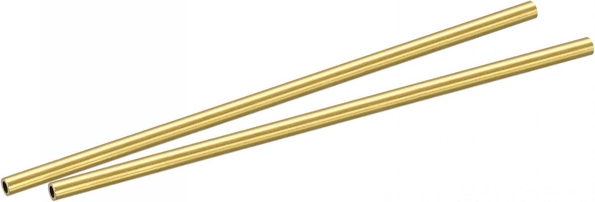 Brass Round Tube 3mm OD 0.5mm Wall Thickness 100mm Length Pipe Tubing 2 Pcs