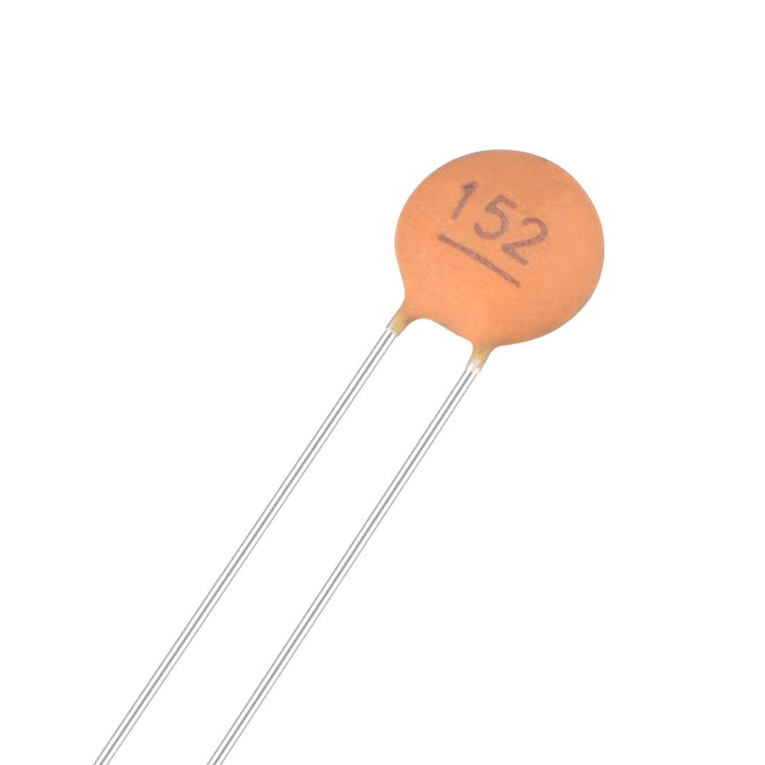 Ceramic Capacitor Kit 50V 1500PF Disc Capacitors for DIY Electronic Circuit, Pack of 100, Brick Red
