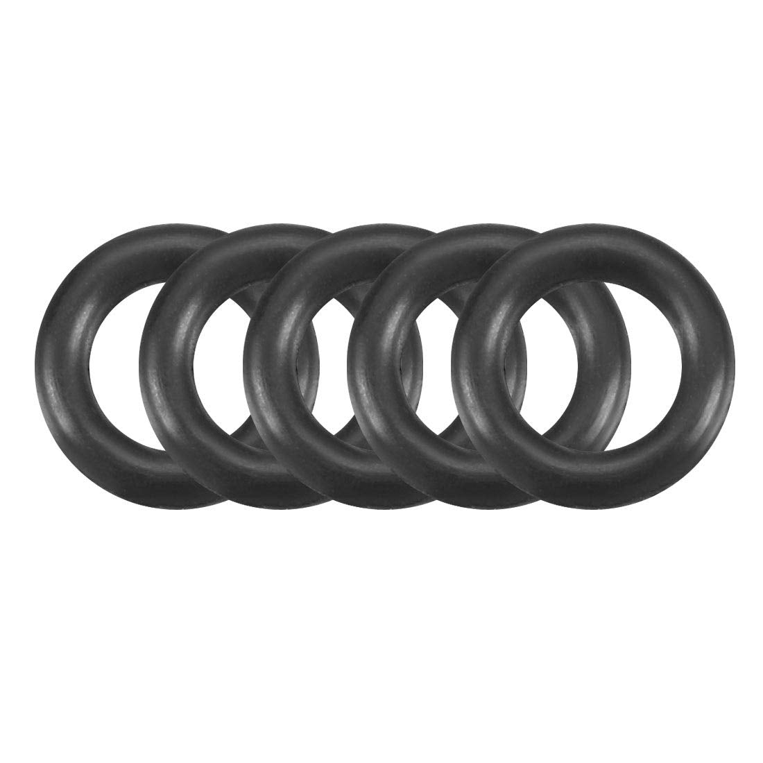 Nitrile Rubber O-Rings, 6mm OD 3.6mm ID 1.2mm Width, Metric Sealing Gasket, Pack of 50