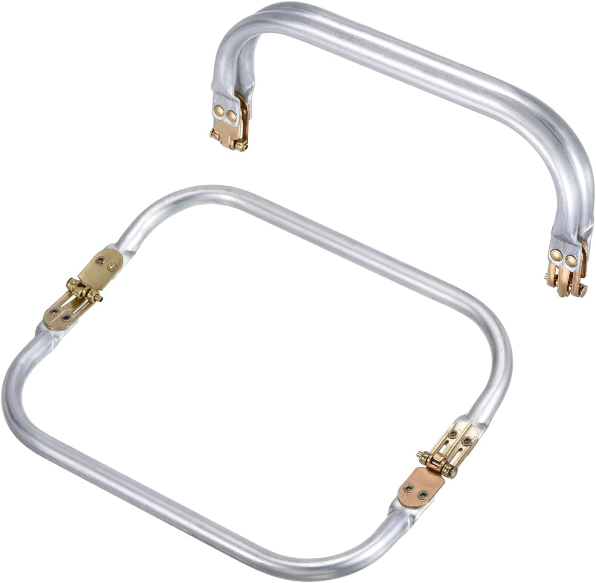 Metal Purse Frame 2Pcs, 7.9" Rectangle Lock Frame Kiss Lock Clasp Bag Frame Hardware Replacements for DIY Purse Handle Bag Making Sewing Craft Carpet
