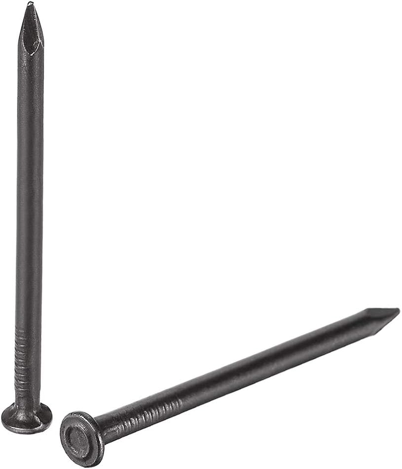 Hardware Nails Carbon Steel Point Tip Wall Cement Nail 50mm(2") 3mm Rod Dia Black 50pcs
