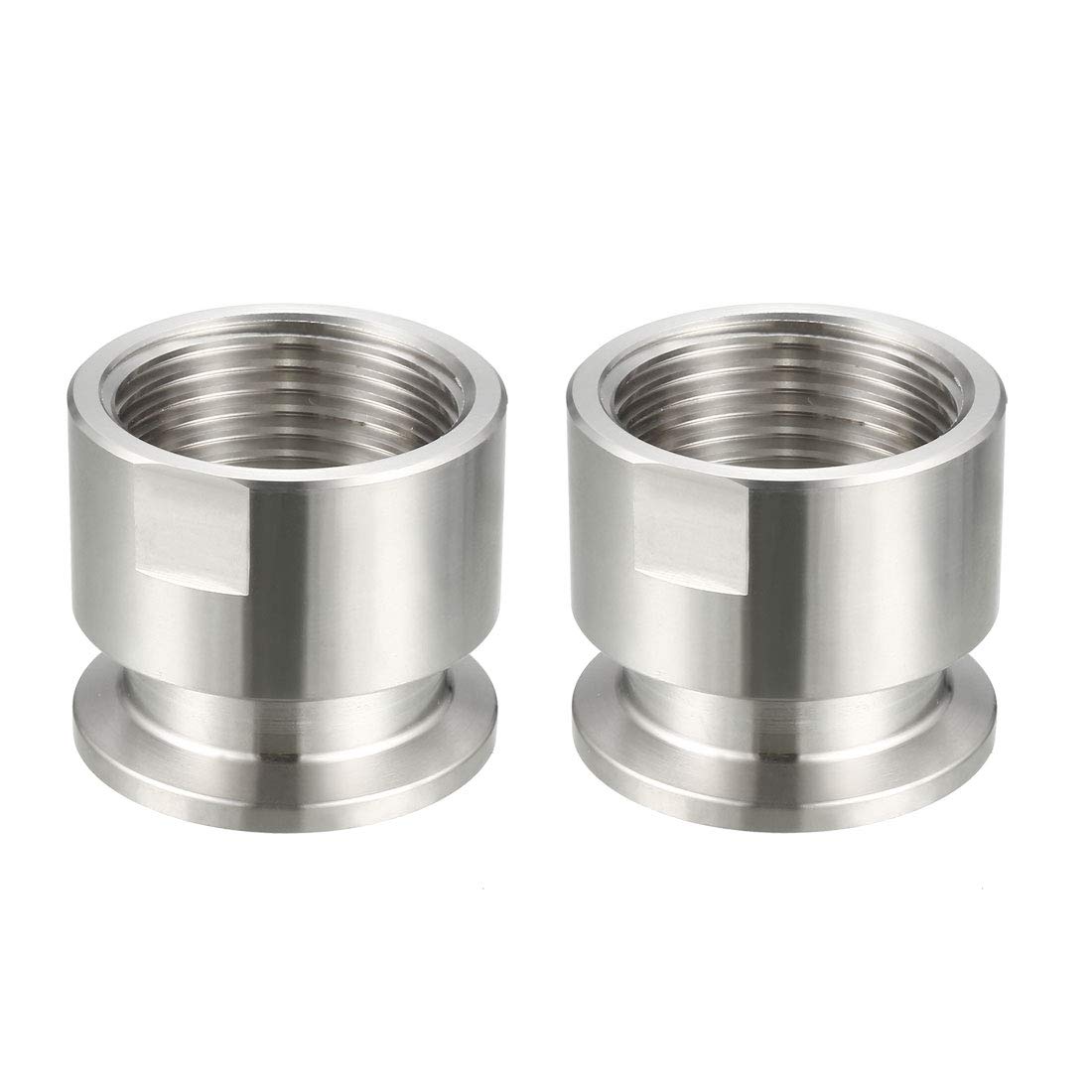 Sanitary Pipe Fitting KF25 Female Threaded 1 PT to Tri Clamp OD 40mm Ferrule 2 Pcs