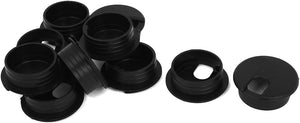 Plastic Office Home Grommet Wire Hole Cable Cover, 36mm, 10 Piece, Black