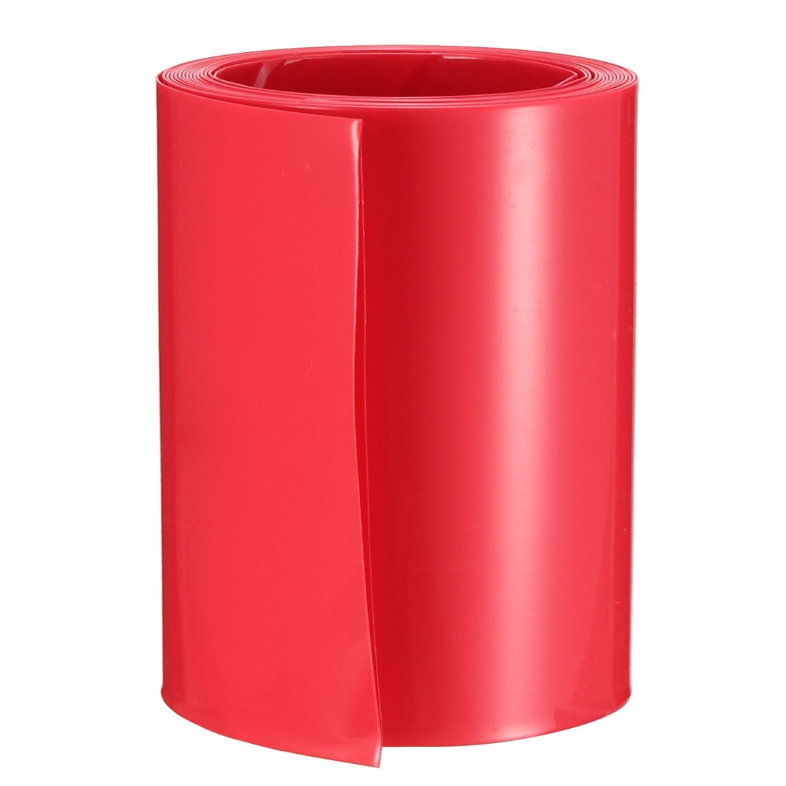 Battery Wrap PVC Heat Shrink Tubing 70mm Flat Width for 18650 Power Supplies 2 Meter Red