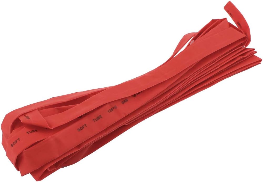 Polyolefin 6M Length 10mm Dia Heat Shrinkable Tube Sleeving Red