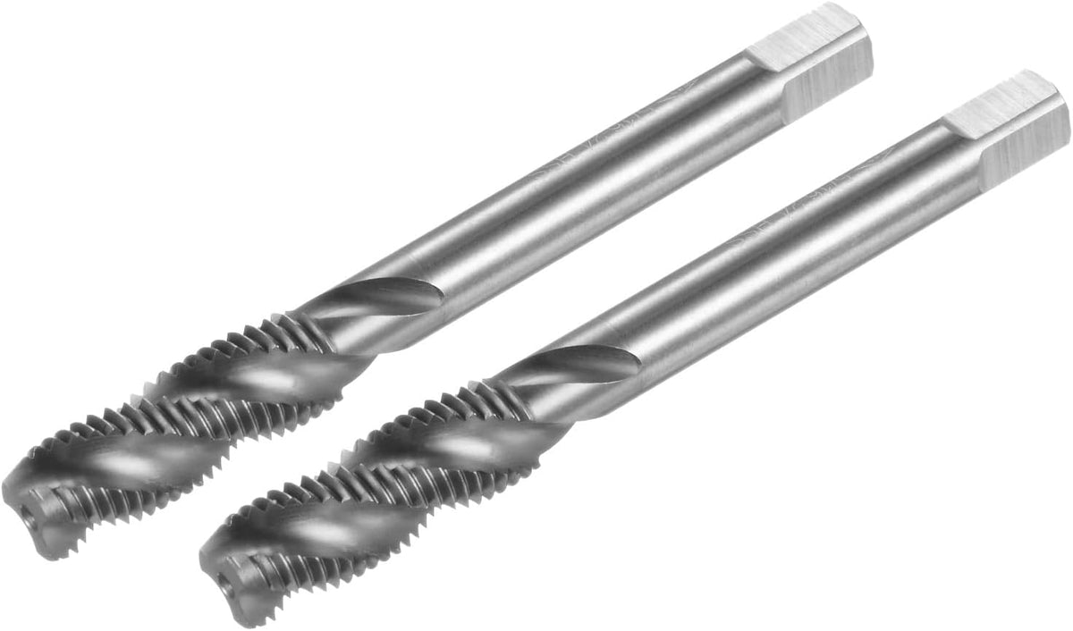 2pcs Spiral Flute Thread Taps, 5/16-24 UNF 2B Screw Threading Tap, Machine Tapping Tools for Machinist Repair (6542 High Speed Steel, Uncoated)