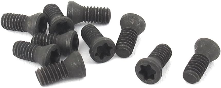 M2.5x6mm Countersunk Torx Head Socket Bolt Screw Fastener 10 Pcs