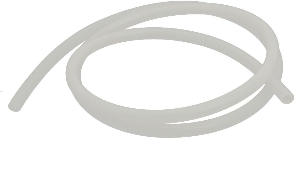 4mm x 7mm Heat Resistant Soft Silicone Tube Hose Pipe 1M Long Milky White