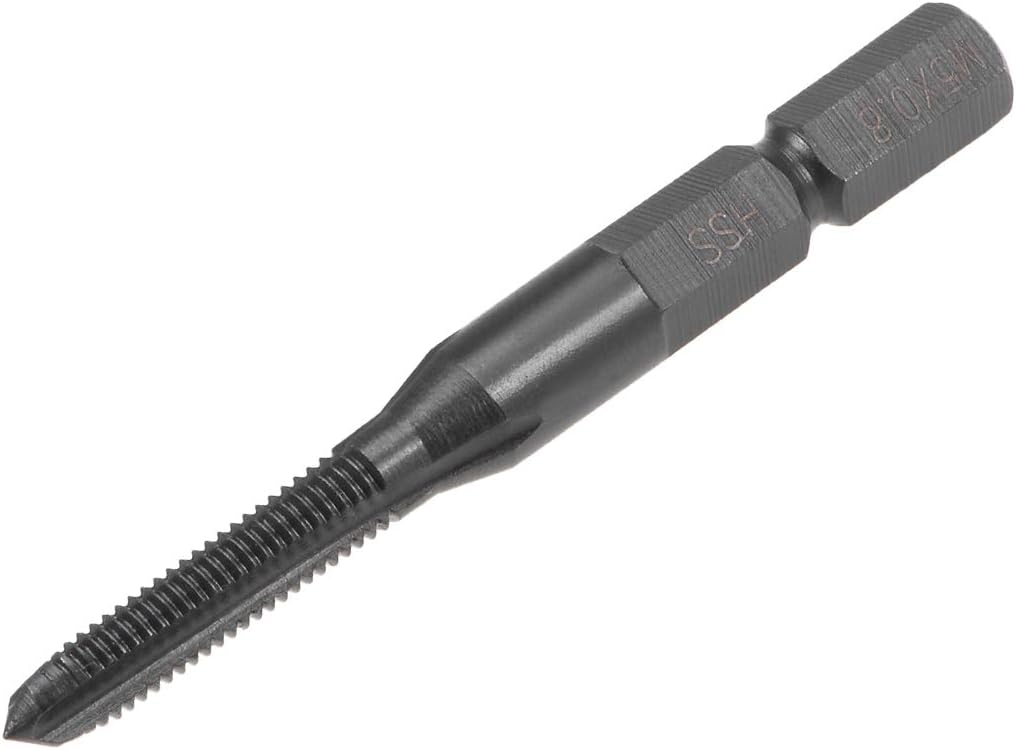 Metric Machine Tap M5 Thread 0.8 Pitch H2 3 Flutes Hex Shank High Speed Steel