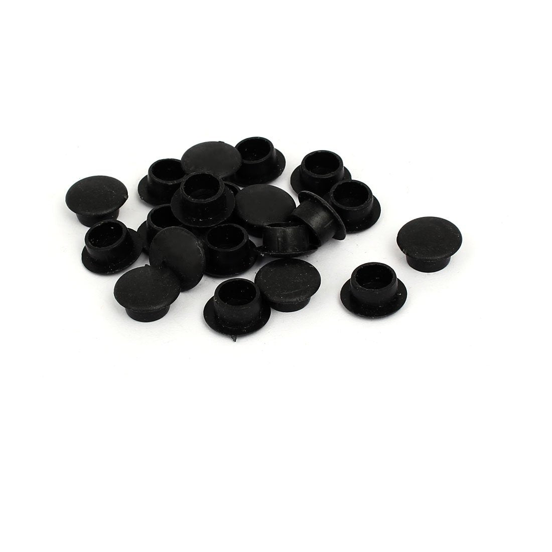 10mm Dia Plastic Straight Line Screw Cap Covers Hole Covers Lids Black 20pcs