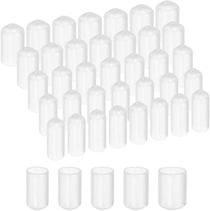 50pcs Round Rubber End Caps Protective Caps 9mm 10mm 11mm 12mm 13mm Clear Screw Thread Protectors