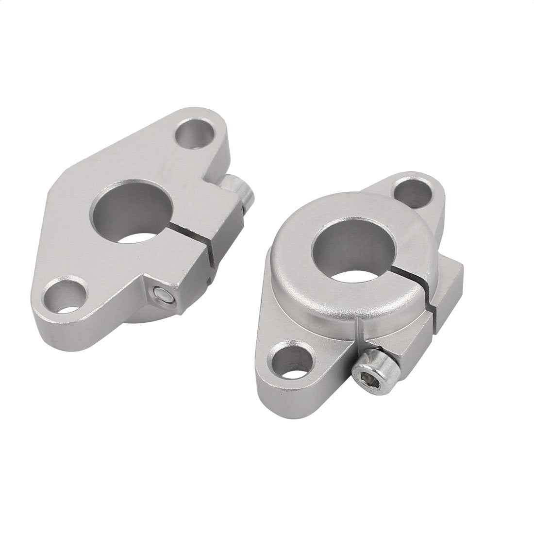 SHF12 12mm Dia CNC Route Machine Linear Rod Rail Shaft Supports Silver Tone 2pcs