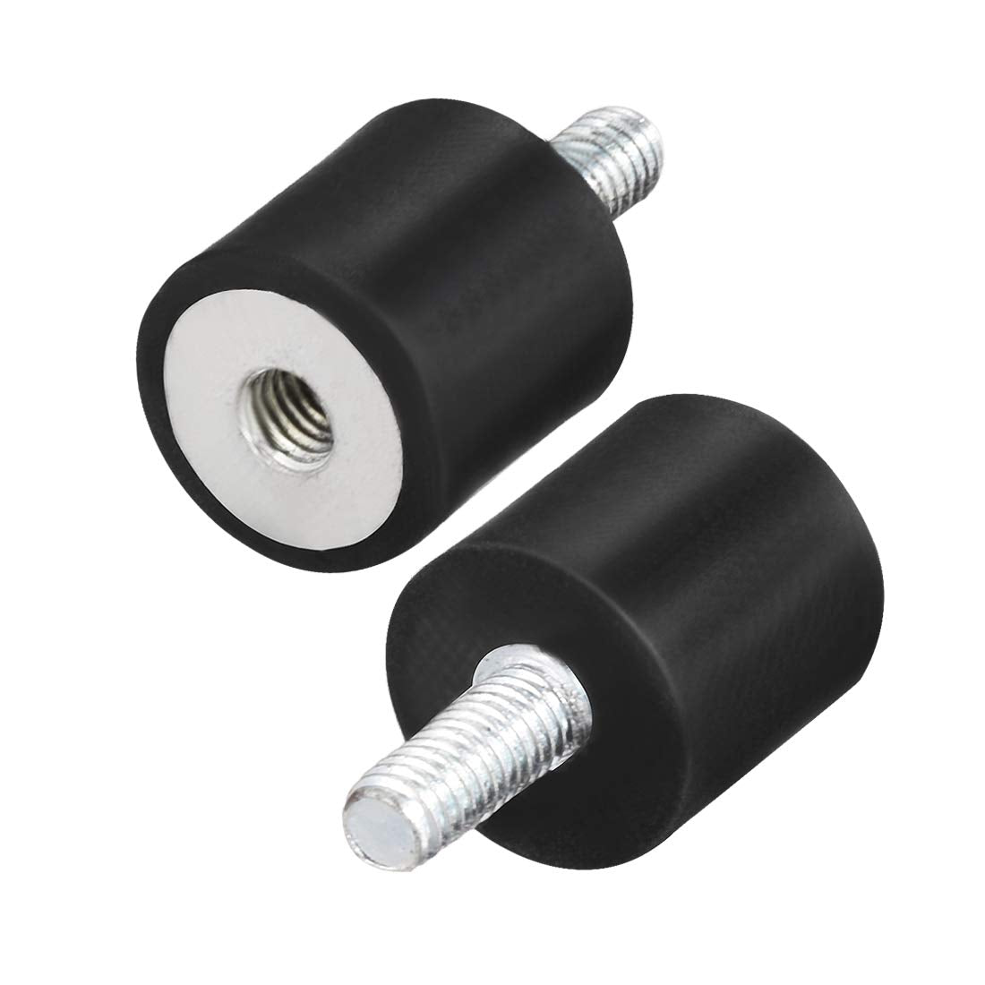 M4 Thread Male Female Rubber Mounts,Vibration Isolators,Shock Absorber 13mm x 13mm Black 2pcs