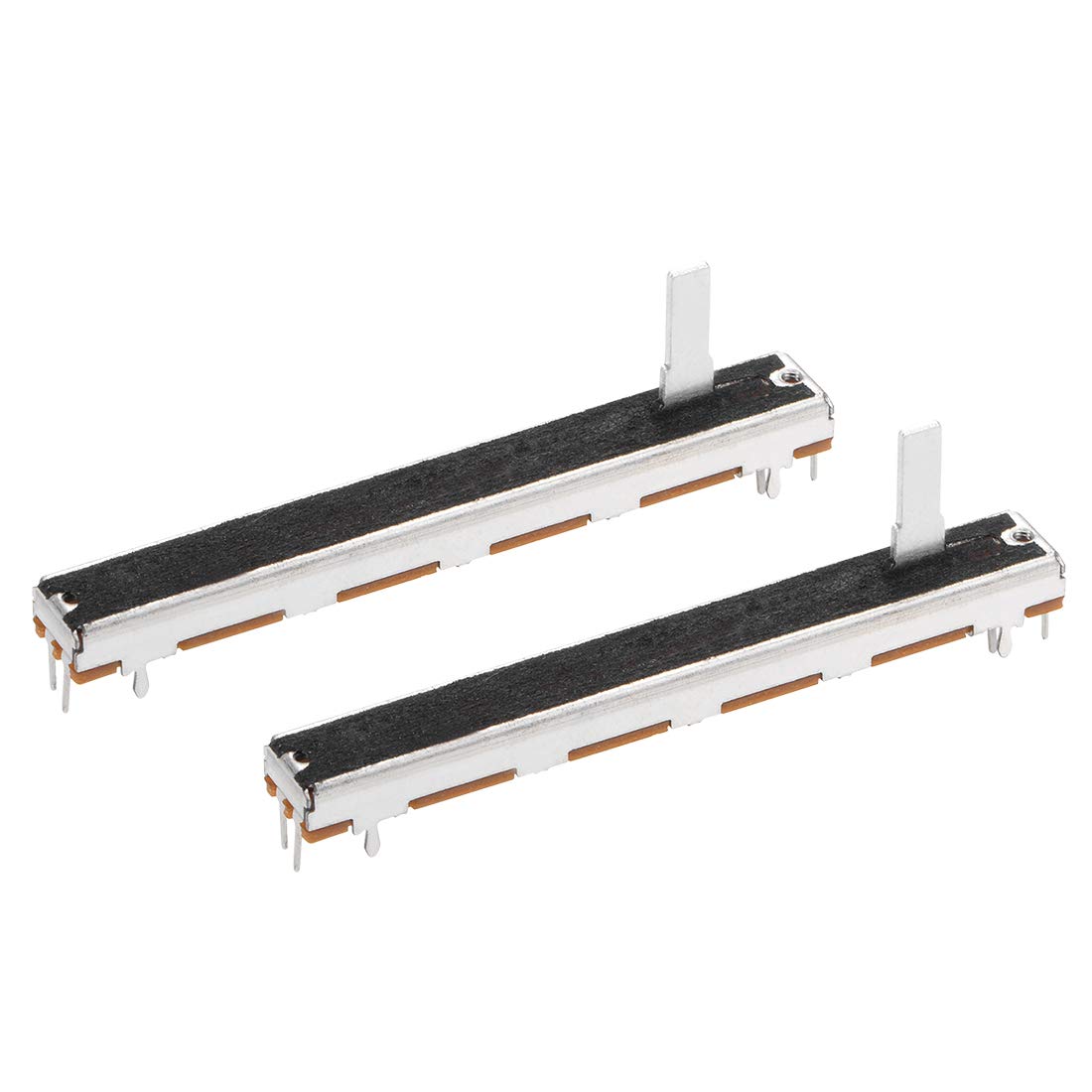 2pcs Fader Variable Resistors Mixer 75mm Straight Slide Potentiometer B503 50K Ohm Linear Double Potentiometers for Dimming Tuning