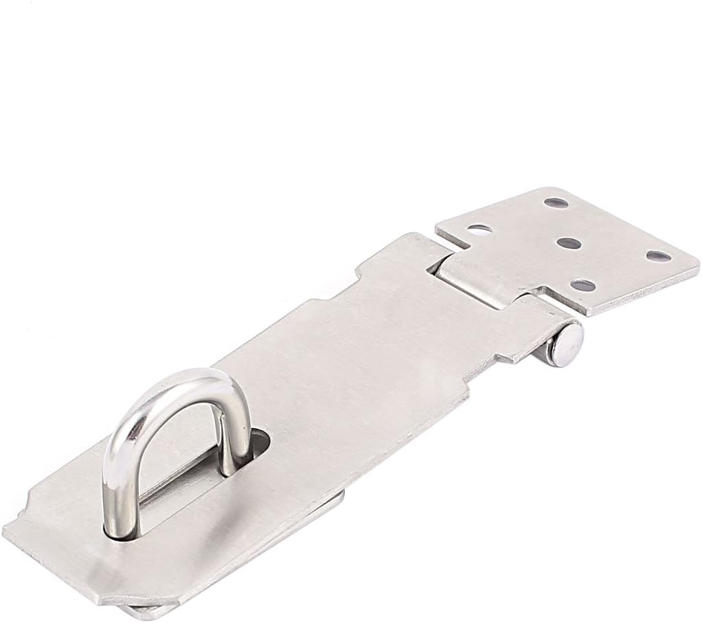 Door Cabinet Clasp Gate Lock 14cm Metal Latch Hasp Staple Silver Tone