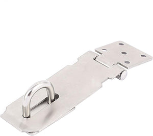 Door Cabinet Clasp Gate Lock 14cm Metal Latch Hasp Staple Silver Tone